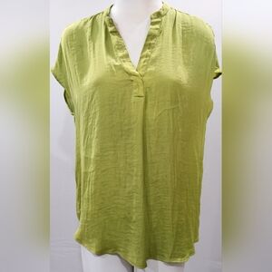 Rachel Roy Light Green Cap-Sleeve Blouse